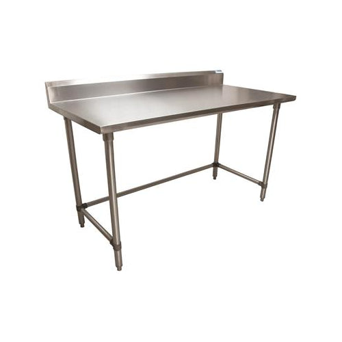 18 ga. S/S Work Table With Open Base 5" Riser 72"Wx24"D-cityfoodequipment.com