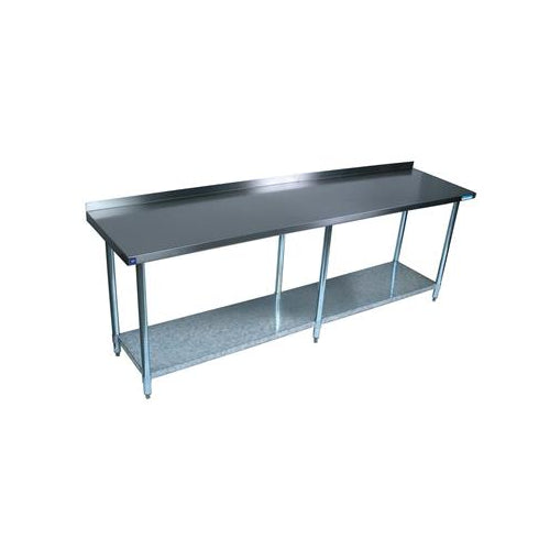18 ga. S/S Work Table With Undershelf 1.5" Riser 84"Wx18"D-cityfoodequipment.com