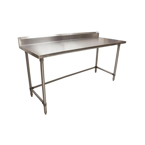 18 ga. S/S Work Table With Open Base 5" Riser 72"Wx30"D-cityfoodequipment.com