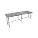 18 ga. S/S Work Table With Open Base 1.5" Riser 96"Wx30"D-cityfoodequipment.com