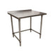 18 ga. S/S Work Table With Open Base 1.5" Riser 30"Wx30"D-cityfoodequipment.com