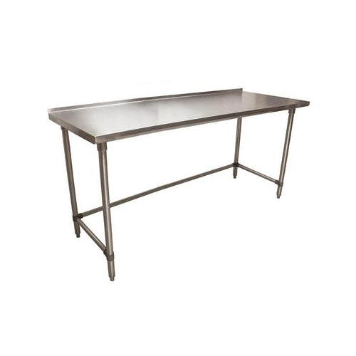 18 ga. S/S Work Table With Open Base 1.5" Riser 72"Wx24"D-cityfoodequipment.com