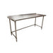18 ga. S/S Work Table With Open Base 1.5" Riser 72"Wx24"D-cityfoodequipment.com