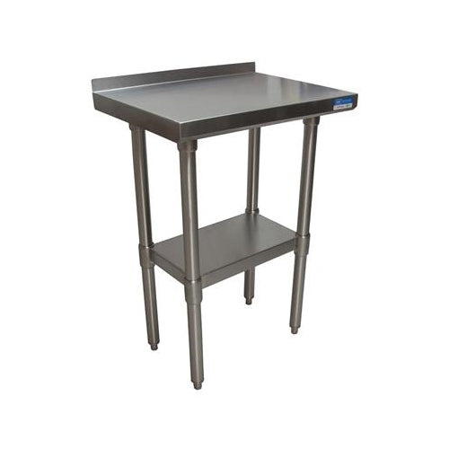 18 ga. S/S Work Table With Undershelf 1.5" Riser 24"Wx18"D-cityfoodequipment.com