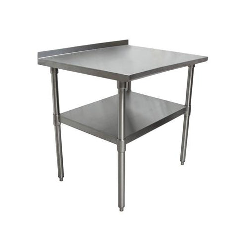 18 ga. S/S Work Table With Undershelf 1.5" Riser 24"Wx24"D-cityfoodequipment.com