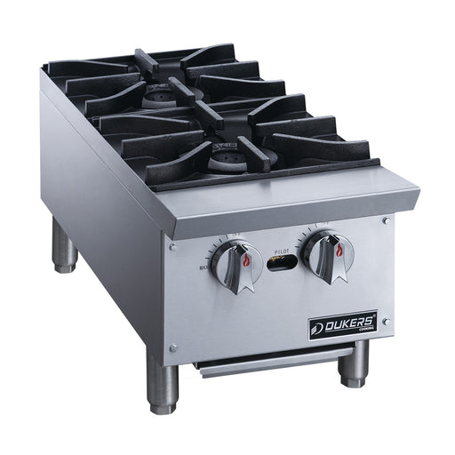 Dukers DCHPA12 Hot Plate with 2 Open Burners-cityfoodequipment.com