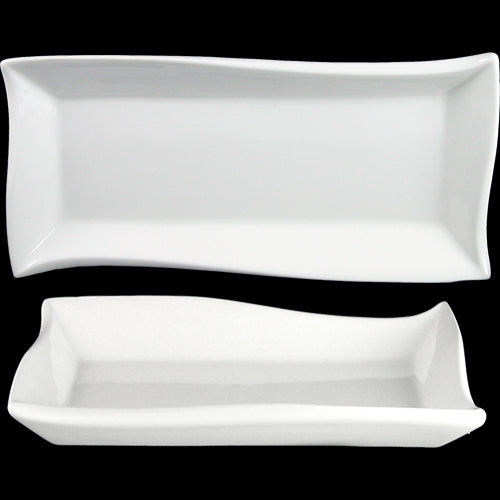 ITI - Aspekt™ Porcelain BW Platter 5-7/8" x 2-7/8" 3 DZ Per Pack-cityfoodequipment.com