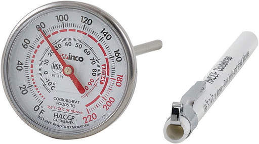 Instant Read Thermometer, 1-3/4" Dial, 5" Probe (12 Each)-cityfoodequipment.com