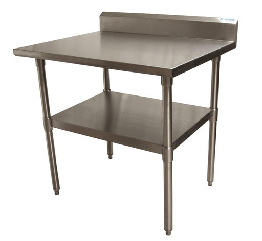 18 ga. S/S Work Table With Undershelf 5" Riser 30"Wx24"D-cityfoodequipment.com
