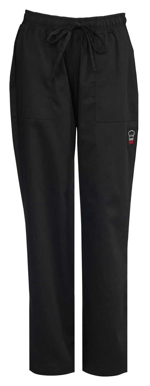 Women's Pants, Drawstring Black, M (12 Each)-cityfoodequipment.com