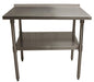 18 ga. S/S Work Table With Undershelf 1.5" Riser 48"Wx24"D-cityfoodequipment.com
