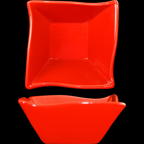 ITI - Aspekt™ Stoneware Crimson Red Square Bowl (11oz) 2 DZ Per Pack-cityfoodequipment.com