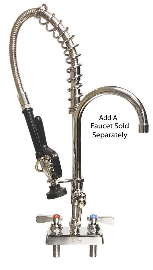 Mini Pre-Rinse 4" O.C. Faucet, Reduced Size For Small Spaces W/ BKF-4DM-cityfoodequipment.com