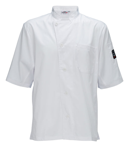 Ventilated Cook Shirt, Short Sleeve, White, S (18 Each)-cityfoodequipment.com