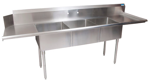 Right Side 3 Compartment Sink With Pre-Rinse Bundle-cityfoodequipment.com
