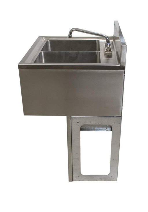 21"X60" S/S Underbar Sink 3 Compartment w/ 2 Drainboards and Faucet-cityfoodequipment.com