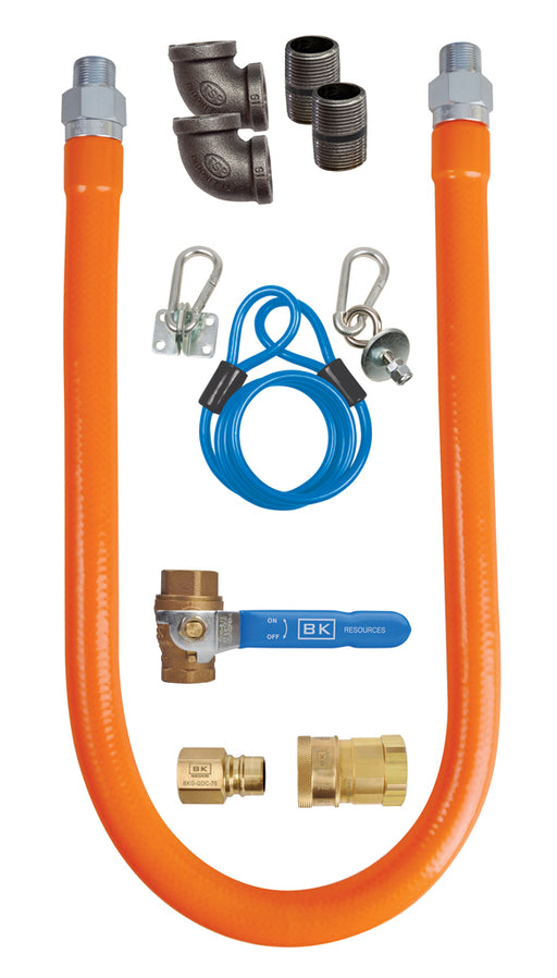 1" X 48" Gas Hose Connector Kit #9-cityfoodequipment.com