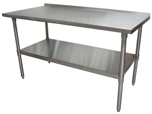 18 ga. S/S Work Table With Undershelf 1.5" Riser 60"Wx30"D-cityfoodequipment.com