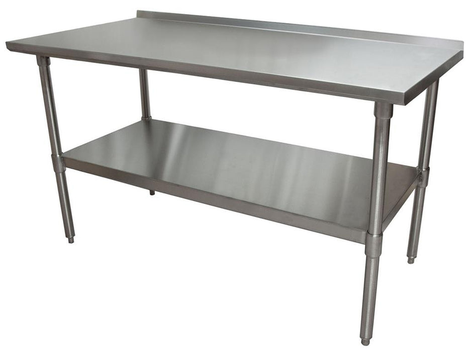 18 ga. S/S Work Table With Undershelf 1.5" Riser 60"Wx30"D-cityfoodequipment.com