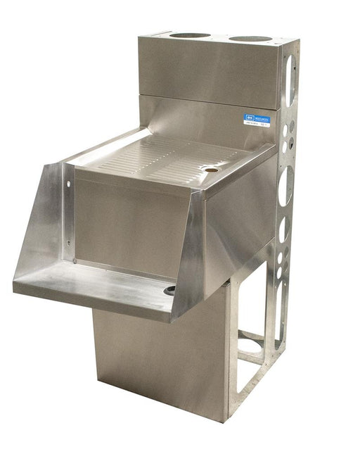 18"X18" S/S Mixing Station w/ Drainboard And Die Wall-cityfoodequipment.com