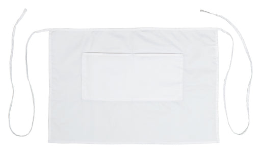 Bistro Apron, 28"x19", half size, White (12 Each)-cityfoodequipment.com