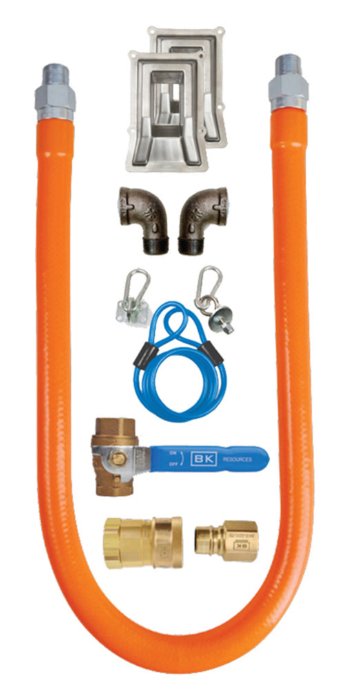 3/4" X 48" Gas Hose Connector and Set-Pro Kit-cityfoodequipment.com