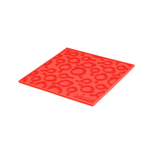 Lodge AS7SKT41 7 In Square Silicone Skillet Trivet, Red (QTY-12)-cityfoodequipment.com