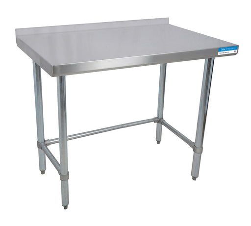 18 ga. S/S Work Table With Open Base 1.5" Riser 84"Wx18"D-cityfoodequipment.com