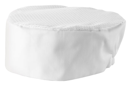 Ventilated Pillbox Hat, 3.5"H, White,Regular Size (48 Each)-cityfoodequipment.com