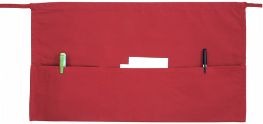 3 Pocket Waist Apron, Red (12 Each)-cityfoodequipment.com