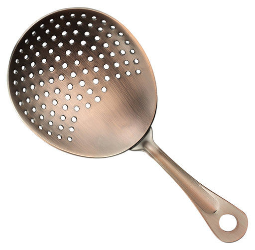 After 5, Julep Strainer, 6-3/8"L, 18/8 SS, Antique Copper Finish (12 Each)-cityfoodequipment.com