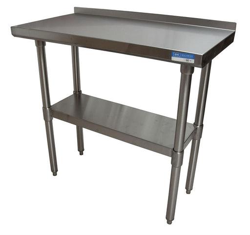 18 ga. S/S Work Table With Undershelf 1.5" Riser 48"Wx18"D-cityfoodequipment.com
