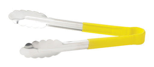 9" S/S Utility Tong, PP Hdl, Yellow (6 Each)-cityfoodequipment.com