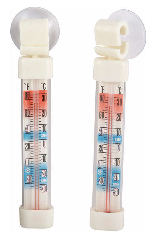 Freezer/Refrig Thermometer, 2-7/8"L, 2/pk, Suction Cup (12 Pack)-cityfoodequipment.com