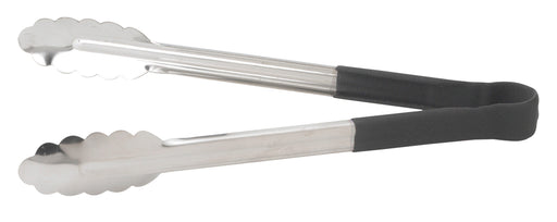 12" S/S Utility Tong, PP Hdl, Black (6 Each)-cityfoodequipment.com