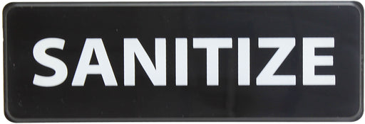 Sign 9" x 3" x 1/8", Sanitize QTY-12-cityfoodequipment.com