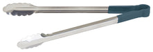 16" S/S Utility Tong, PP Hdl, Blue (6 Each)-cityfoodequipment.com