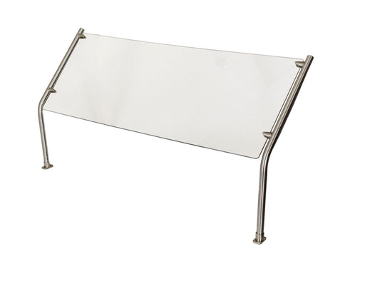 120" Self Serve 45 Degree Angled Sneeze Guard with Glass-cityfoodequipment.com