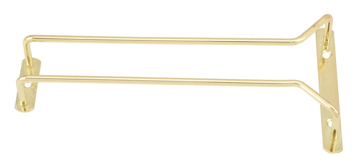 Wire Glass Hanger, Single Channel, 10", Brass Plated (12 Each)-cityfoodequipment.com