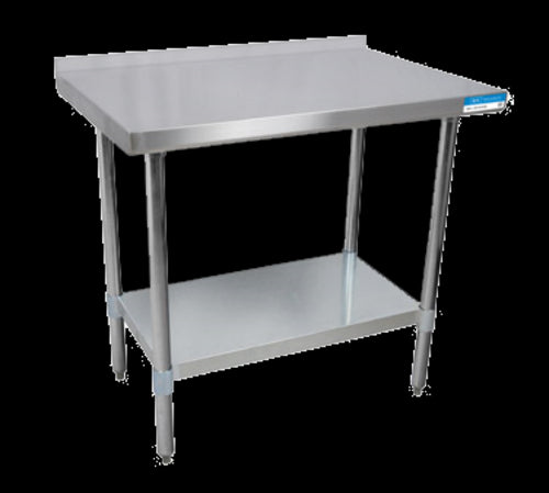 18 Gauge Stainless Steel Work Table With Undershelf 1.5" Riser 48"Wx24"D-cityfoodequipment.com