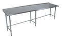 18 ga. S/S Work Table With Open Base 1.5" Riser 96"Wx24"D-cityfoodequipment.com