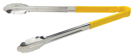 16" S/S Utility Tong, PP Hdl, Yellow (12 Each)-cityfoodequipment.com