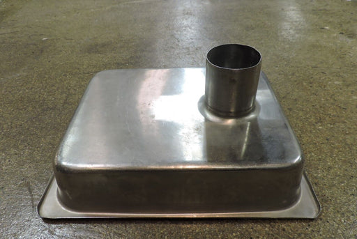 Alfa #12 Meat Grinder Feed Pan - 12.5" x 10" x 2.5" - With 2" Hole Diameter.-cityfoodequipment.com