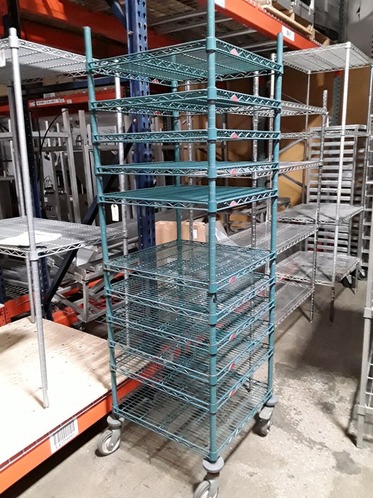 24" x 24" Wire Rack Shelving, 10 tiers with Casters-cityfoodequipment.com