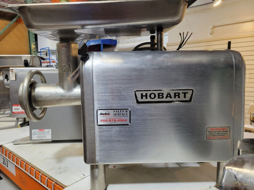 Hobart 4822 Meat Grinder # 22 head with stainless steel feed tray - 208v/3 phz/-cityfoodequipment.com