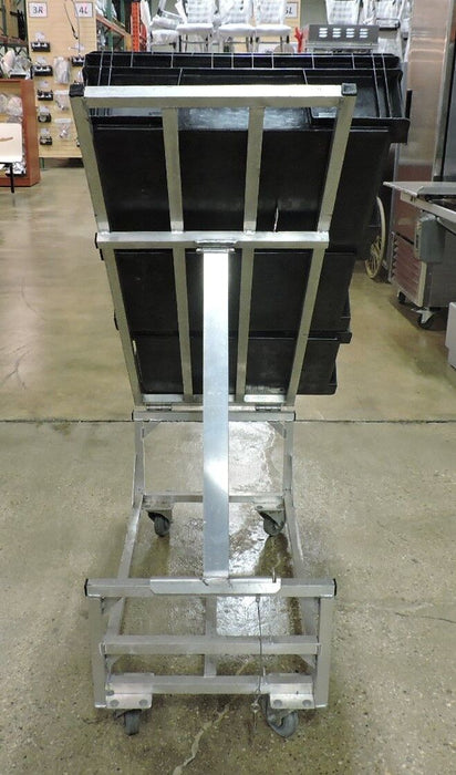 Aluminum Commercial Collapsible Produce Crate Stand With Casters-cityfoodequipment.com