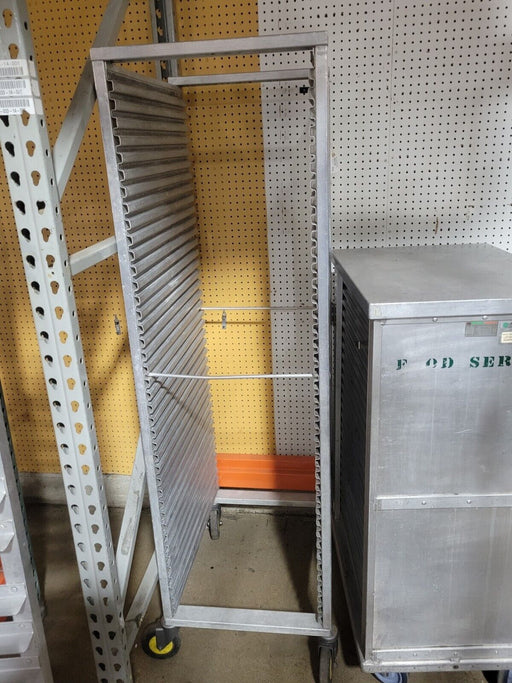 Used Cres Cor 200-1841A Aluminum 39-Pan Corrugated Sidewall Utility Rack-cityfoodequipment.com