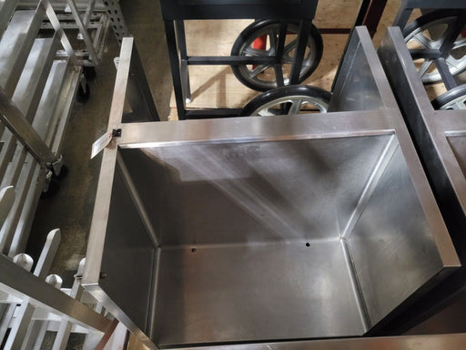All stainless steel dolly for dishes 2 x 22"x10" sections. 25"H-cityfoodequipment.com