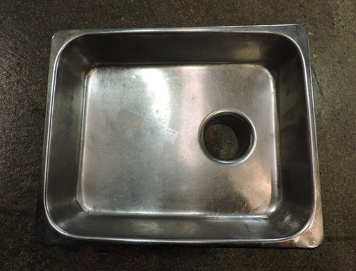 Alfa #12 Meat Grinder Feed Pan - 12.5" x 10" x 2.5" - With 2" Hole Diameter.-cityfoodequipment.com