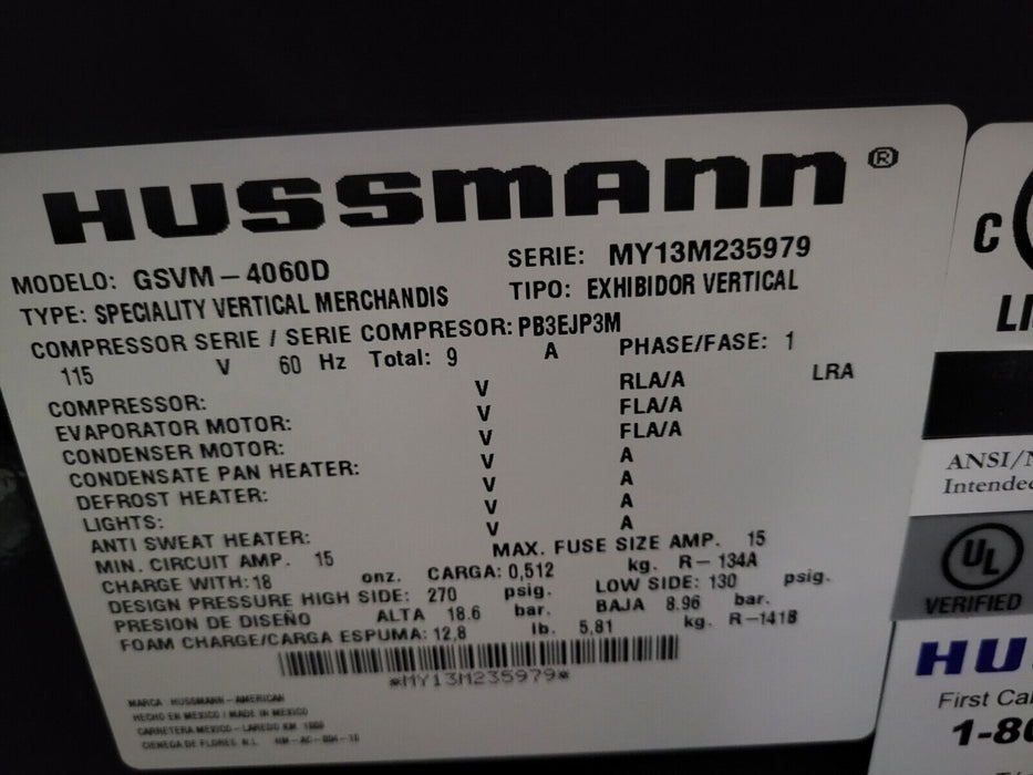 Hussmann MD4060D- 2 Door Refrigerated Self-Contained, Merchandiser-cityfoodequipment.com